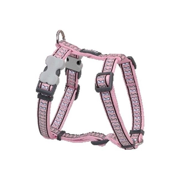 Red Dingo Red Dingo DH-RB-PK-ME Dog Harness Reflective Pink; Medium DH-RB-PK-ME